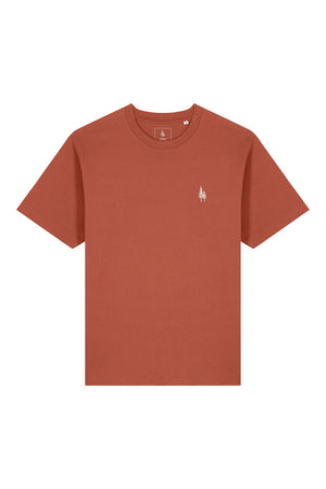 Tricou unisex Friz, Logo Brodat – Heritage Brown – față