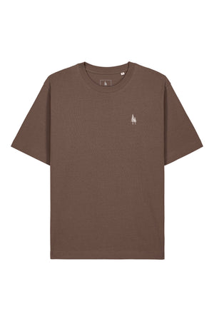 Tricou unisex Friz, Logo Brodat – Mocha – față