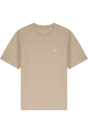 Tricou unisex Friz, Logo Brodat – Desert Dust – față