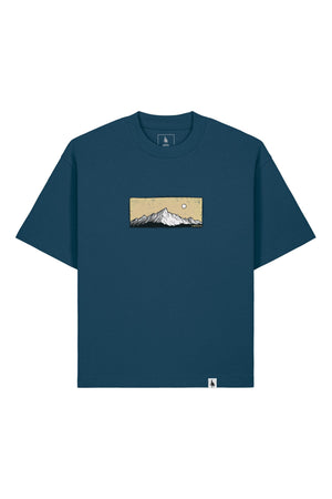Tricou Arkon print Perfect View Deep Teal - fata