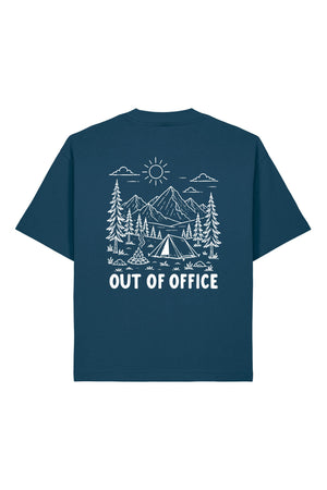 Tricou Arkon print Out of Office Deep Teal - spate