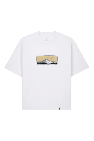 Tricou Arkon print Perfect View Alb - fata