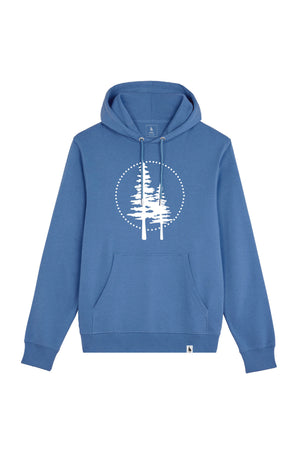 Hanorac subtire unisex Arco, print Logo cerc Empath, Bright Blue - față
