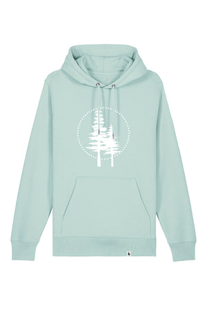 Hanorac subtire unisex Arco, print Logo cerc Empath, Caribbean Blue - față