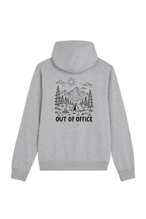 Hanorac subtire unisex Arco, print Out of office, Heather Grey - spate