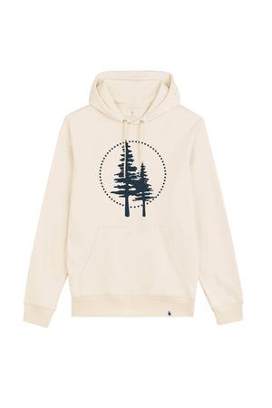 Hanorac subtire unisex Arco, print Logo cerc Empath, Natural Raw - față