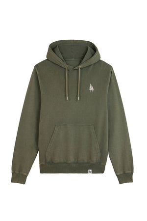 Hanorac unisex Arco Vintage, print Logo Empath – G. Dyed Khaki – față