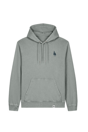 Hanorac unisex Arco Vintage, print Logo Empath – G. Dyed Misty Grey – față