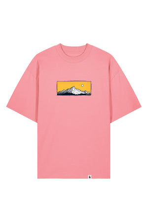 Tricou Blaro print Perfect View Pink Joy - fata