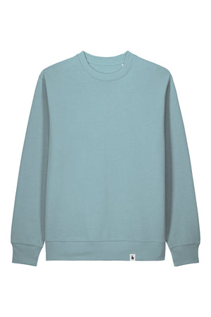 Bluza unisex Chester, model simplu – Pebble Blue – față