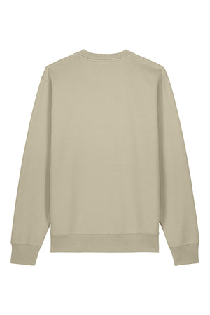 Bluza unisex Chester, logo brodat – Stone – spate