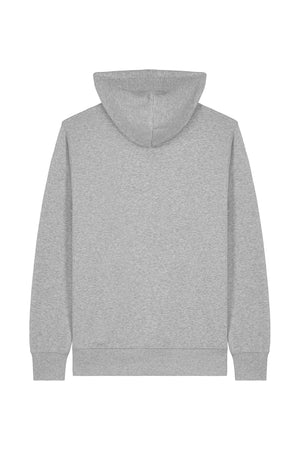 Hanorac subtire cu fermoar Conor, print Logo Empath – Heather Grey – spate