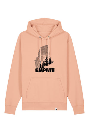 Hanorac premium unisex Cruz, print Wood, Fraiche Peche - față