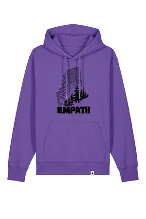 Hanorac premium unisex Cruz, print Wood, Purple Love - față