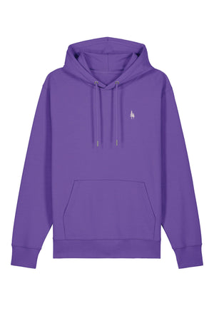Hanorac premium unisex Cruz, Logo Brodat – Purple Love – față
