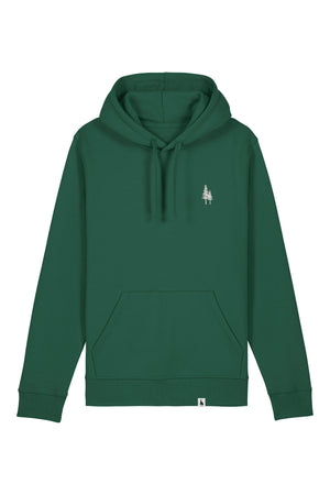Hanorac unisex Drum, print Logo Empath – Bottle Green – față