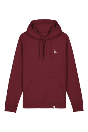 Hanorac unisex Drum, print Logo Empath – Burgundy – față