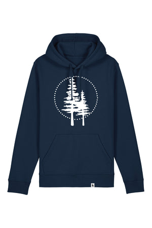 Hanorac unisex Drum, print Logo Empath, French Navy - față