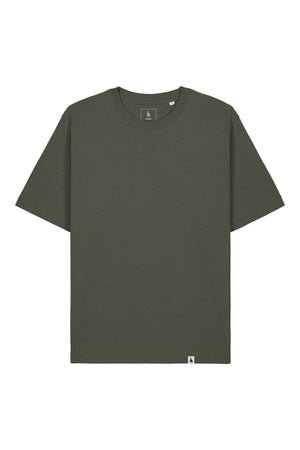 Tricou unisex Friz, model simplu – Khaki – față