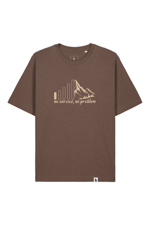 Tricou Friz print No Service Mocha - fata