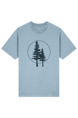 Tricou Friz Vintage print Logo Empath G. Dyed Blue Stone - fata