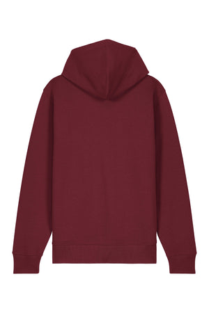 Hanorac premium cu fermoar Korin, Logo Brodat – Burgundy – spate