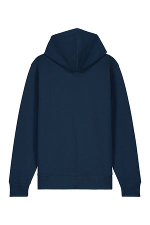 Hanorac premium cu fermoar Korin, Logo Brodat – Navy – spate