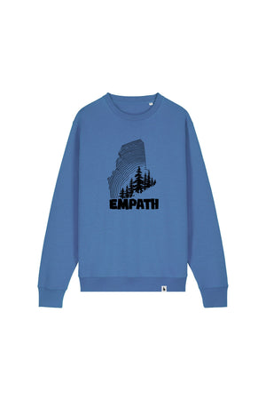 Bluza unisex subtire Mato, print Wood, Bright Blue - față