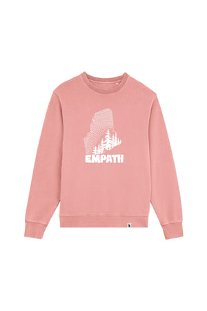 Bluza unisex subtire Mato, print Wood, Canyon Pink - față