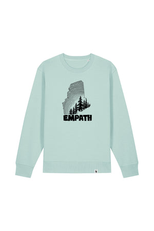 Bluza unisex subtire Mato, print Wood, Caribbean Blue - față