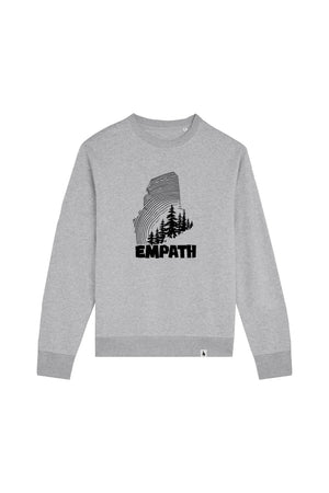 Bluza unisex subtire Mato, print Wood, Heather Grey - față