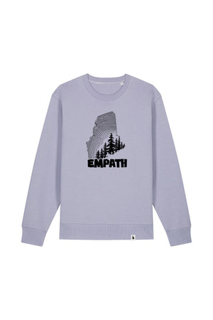 Bluza unisex subtire Mato, print Wood, Lavender - față
