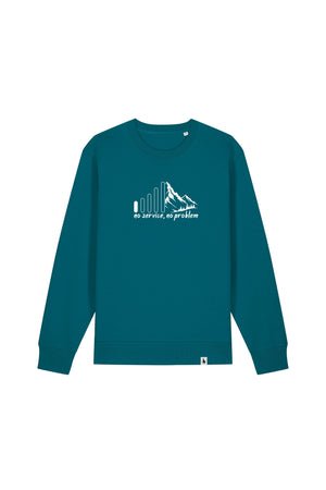 Bluza unisex subtire Mato, print No service, Ocean Depth - față