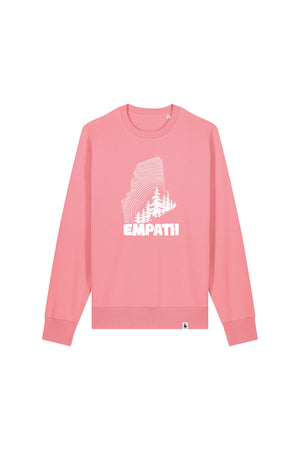 Bluza unisex subtire Mato, print Wood, Pink Joy - față
