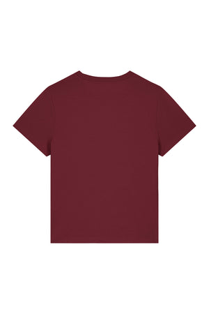 Tricou dama Mura, print Be an outsider, Burgundy - spate