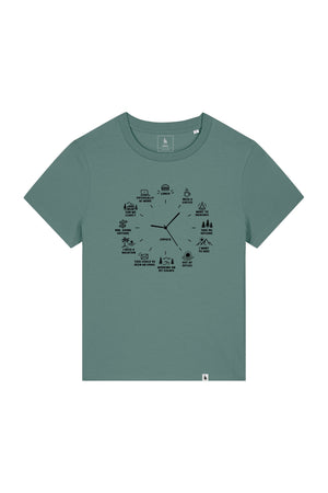 Tricou dama Mura, print Time to, Green Bay - față