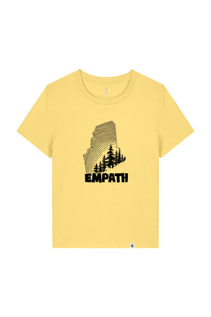 Tricou dama Mura, print Wood, Viva Yellow - față