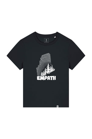 Tricou dama Mura, print Wood, Negru - față