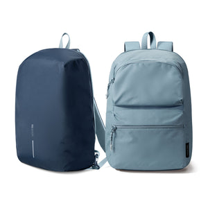 Rucsac laptop XD Design Switch 2-in-1, 22L - Albastru deschis, cele două stiluri