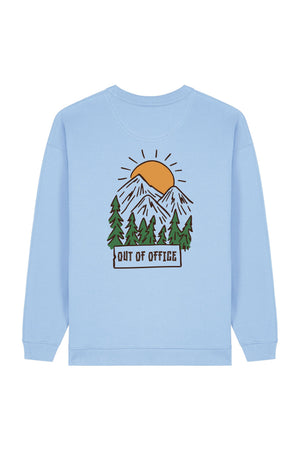 Bluza dama Paloma, print Out of office, Blue Soul - spate