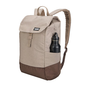 Rucsac laptop Thule Lithos, 16L - Bej, buzunar lateral pentru sticla de apă