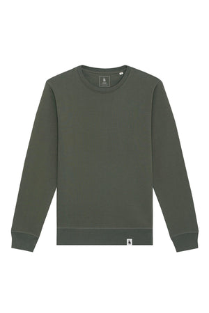 Bluza unisex Rolan, model simplu – Khaki – față