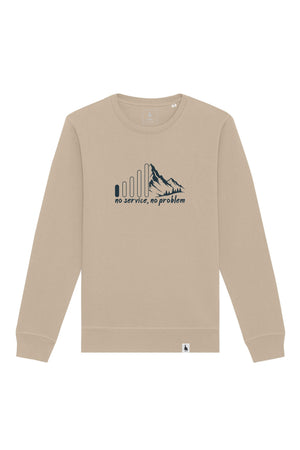 Bluza unisex Rolan, print No service, Desert Dust - față