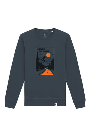 Bluza unisex Rolan, print No map, India Ink Grey - față