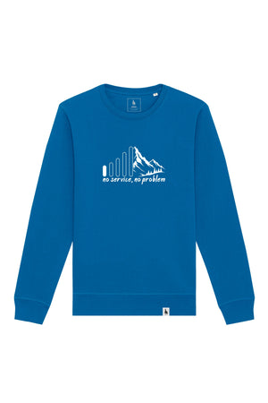 Bluza unisex Rolan, print No service, Royal Blue - față
