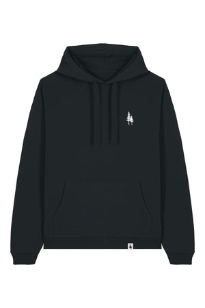 Hanorac oversized unisex Slam, print Logo Empath – Negru – față