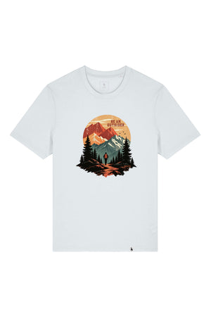 Tricou unisex Sting, print Be an outsider, Blue Ice - față