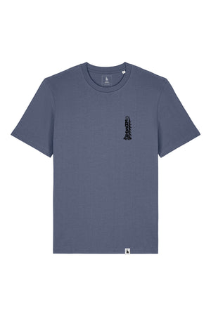 Tricou unisex Sting, print Pine, Blue Grey - față