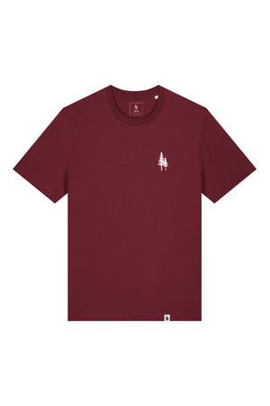 Tricou unisex Sting, print logo Empath – Burgundy – față