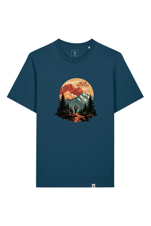 Tricou unisex Sting, print Be an outsider, Deep Teal - față
